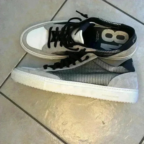 P448 Men’s Soho sneaker EU size 47 white gray black leather - Picture 3 of 10